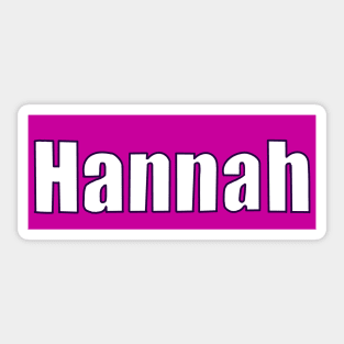 Top 10 best personalised gifts 2022  - Hannah -personalised, personalized  name white on pink - custom name Hannah Sticker